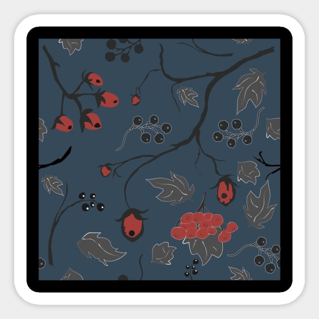 Forest Pattern Sticker by Kristina Stellar Scandinavian Land